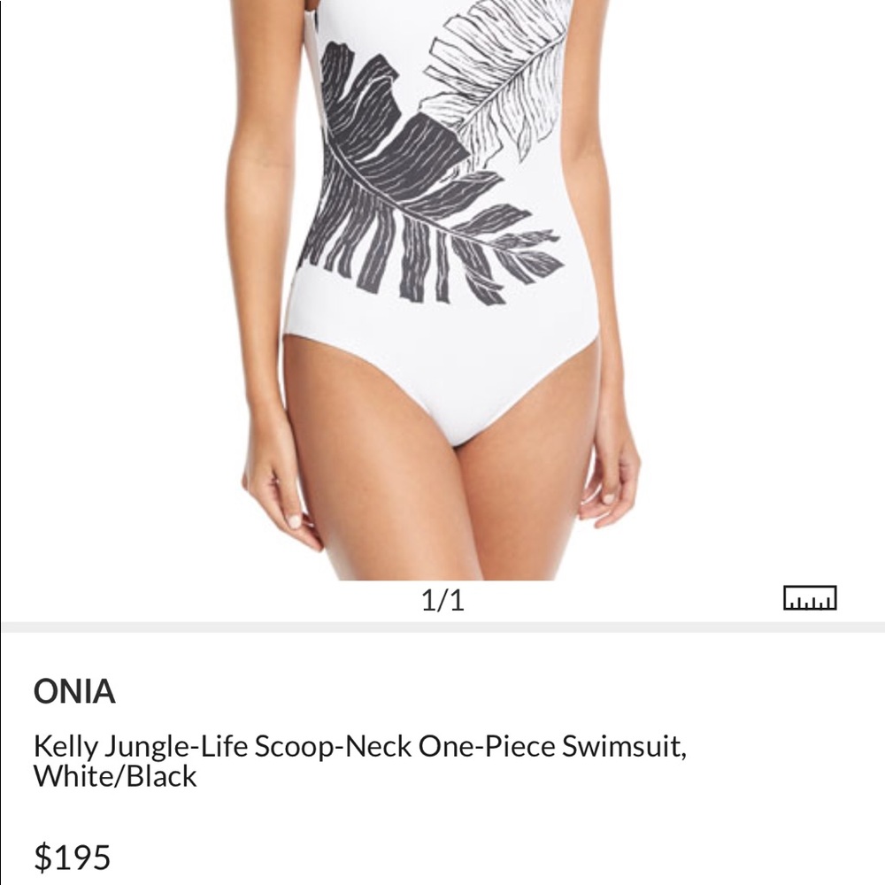 Black and white onia kelly one piece